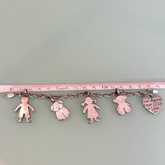Vintage TOUS Sterling Silver Family Charm Bracelet 925 – Discontinued Rare Model - Picture 5 of 5